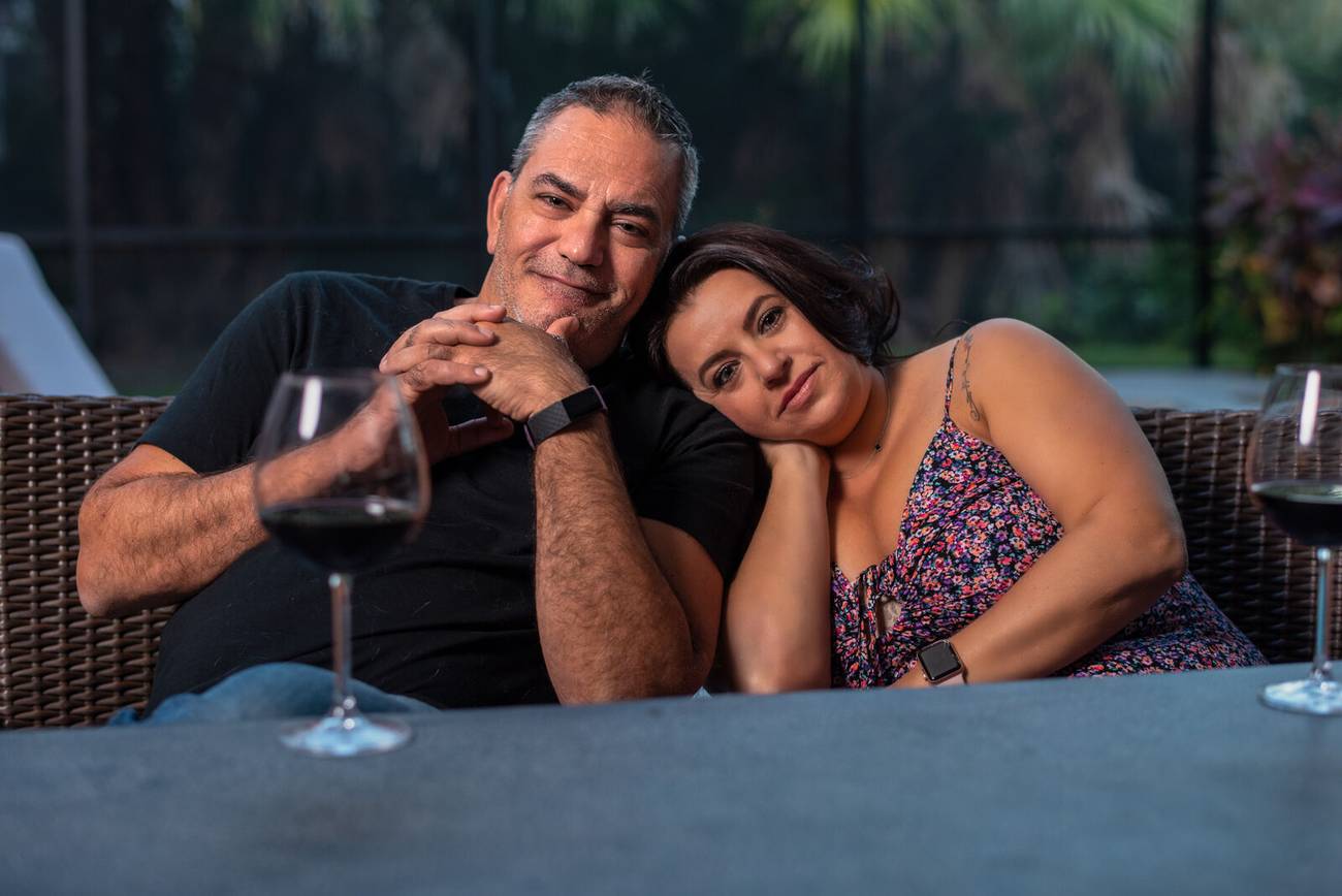 Katerina and Nisso, the villa's owners